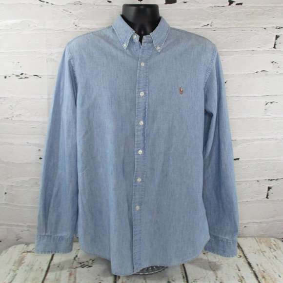 Ralph Lauren Casual Distressed Jean Shirt **SOLD - Picture 1 of 6